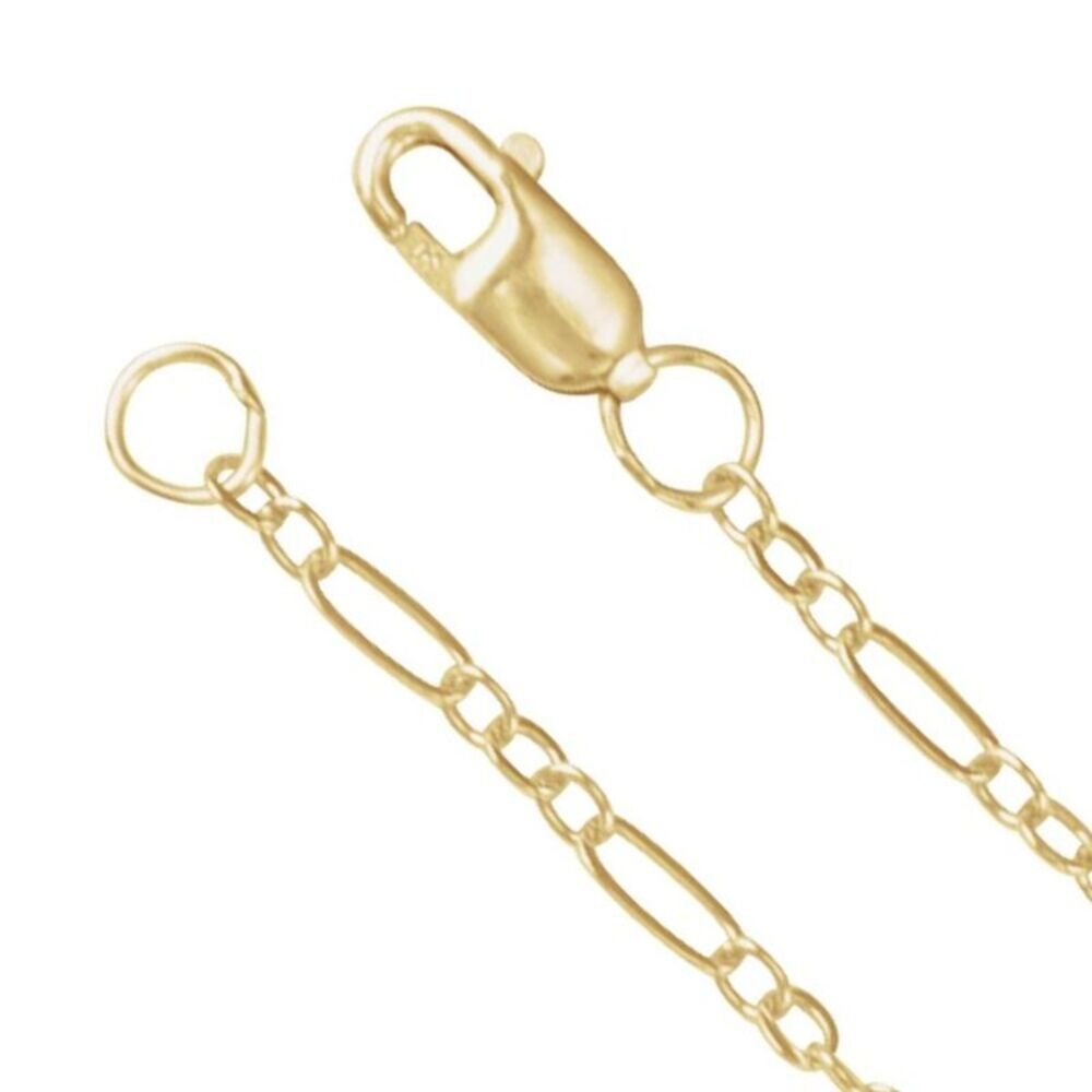 1/20 14K Yellow Gold Filled 1.8mm Adj. Figaro Chain Necklace, 16-18 In